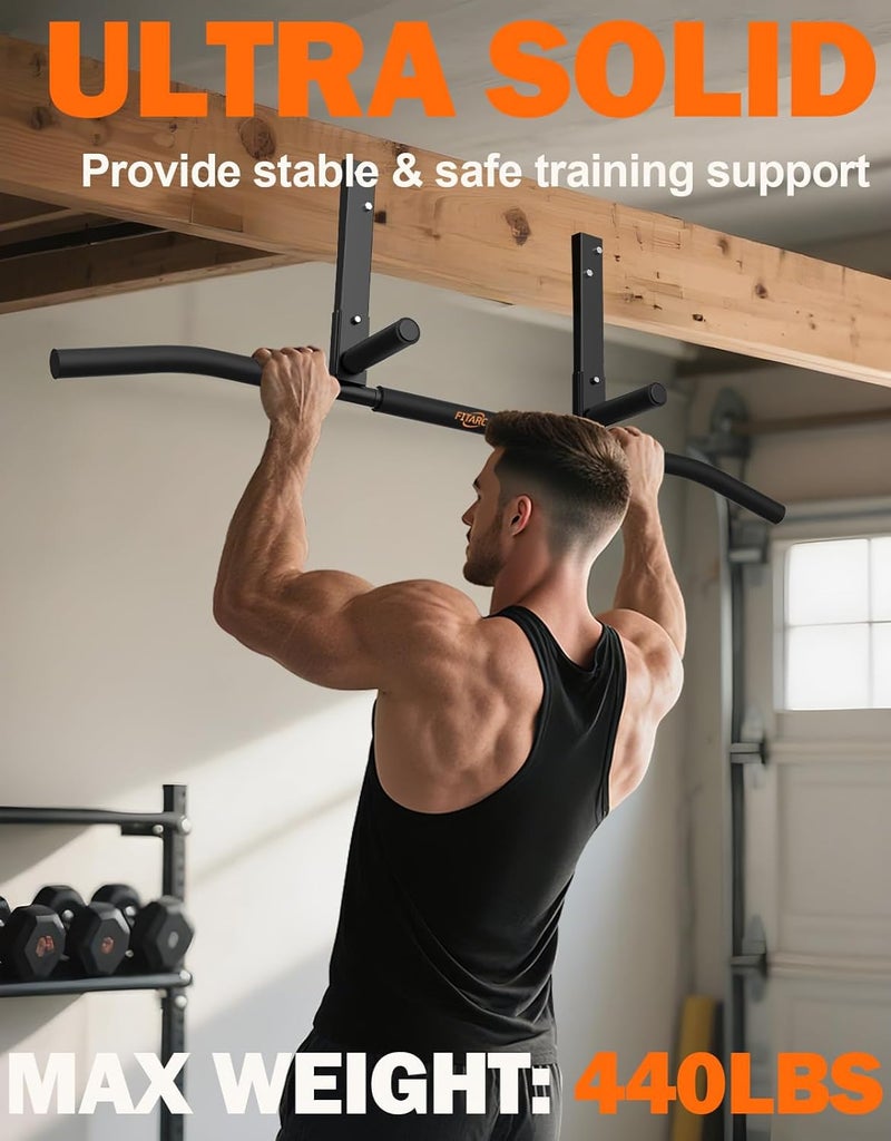 Fitarc بار سحب مثبت على العارضة، بار سحب مثبت على الحائط للسقف للأشعة، هيكل فولاذي ثقيل، معدات صالة رياضية منزلية - براءة اختراع قيد الانتظار - Image 2
